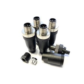 5Pcs M12 5 Pin Female Connector, A Code Unshiled Industrial Circular Connector Field Assembly Wireable Adapter IP67 Waterproof Straight Sensor for Electric Bicycles PG7 Cable 125V 4A