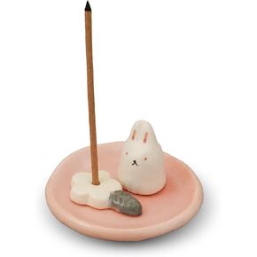COTONOHA Charming Animal Series Ceramic Incense Holder, Japanese Pottery, Perfect for Relaxation and Concentration, Made in Japan (Dyed Cat and Polka Dots) in Saudi Arabia