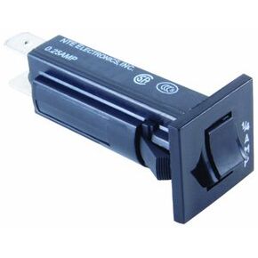 NTE Electronics R59-5A Thermal Circuit Breaker, Fuse Holder Type, 0.250" Quick Connect Terminal, 0.03 Ohms, 5 Amp