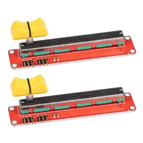 10K Slide Potentiometer 3.3V 5V Linear Logarithmic Slider Potentiometers Module 3.3 Volt 5 Volt Dual Output Sliding Potenciometro Modules for Arduino ARM MCU AVR Electronic Block (2 Pcs)