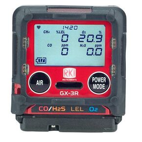 RKI 72-RA-C GX-3R LEL / O2 / H2S / CO with Li-Ion Battery Pack and 100-240 VAC Charger