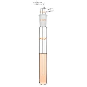 XCD Glass Vacuum Cold Trap Bubbler, Lab Vacuum Cold Trap with 10 mm Serrated Hose, 200 mm Length below The 24/40 Joint