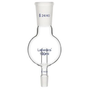 Borosilicate Glass Rotary Evaporator Bump Trap, 24/40 Outer Upper Joint, 14/20 Standard Taper Inner Lower Joint, 100 ml
