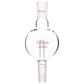 stonylab Rotary Evaporator Bump Trap 24/40 Outer Upper Joint, 24/40 Standard Taper Inner Lower Joint, 250 ml