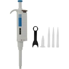 Micropipette Single Channel P1000 Pipettes Pipettor 4 Digit Digital Display Manual Volume Pipettes Laboratory Micro Pipette Pipettor 100-1000μl Lab Micropipette