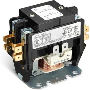 2 Pole AC Contactor, Haoguo Heavy Duty 40Amp 24V Coil Air Conditioner Contactor Condenser Compressor Contactor, Definite Purpose Contactor