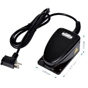 HRF-MD5 PBP, Momentary ON/OFF foot switch, piggyback plug, aluminum die-casting, 250VAC, 1C contacts, IP67, UL 6.5' cord cable