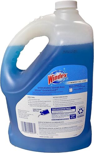 عبوة إعادة تعبئة منظف الزجاج من Windex Commercial Line، أزرق أصلي، 128 أونصة سائلة in Kuwait