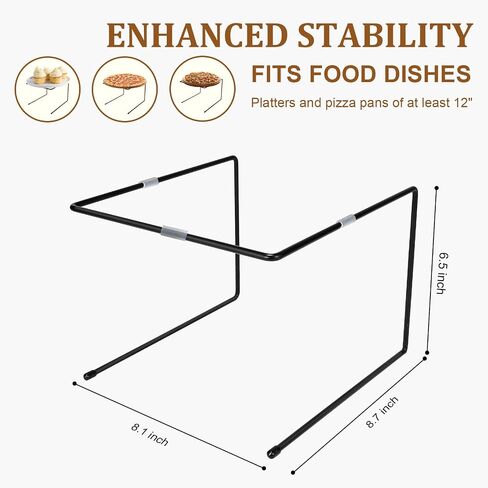 6 Pcs Black Metal Pizza Stands For Tables,Pizza Rack Stand For Restaurant,Catering，Pizza Stands For Serving，8.1 "W× 8.6 "D× 6.5 "H in Saudi Arabia