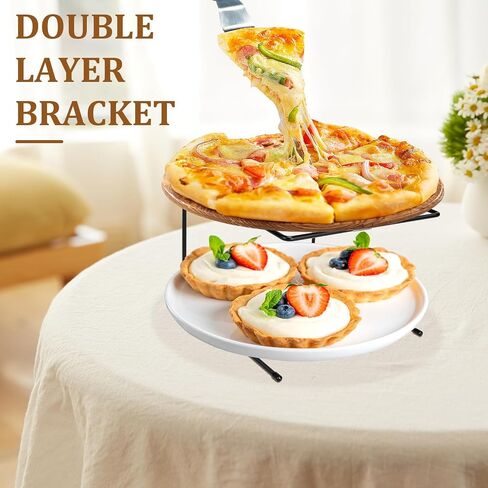 6 Pcs Black Metal Pizza Stands For Tables,Pizza Rack Stand For Restaurant,Catering，Pizza Stands For Serving，8.1 "W× 8.6 "D× 6.5 "H in Saudi Arabia