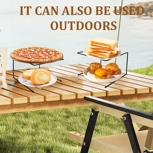 6 Pcs Black Metal Pizza Stands For Tables,Pizza Rack Stand For Restaurant,Catering，Pizza Stands For Serving，8.1 "W× 8.6 "D× 6.5 "H in Saudi Arabia