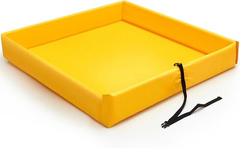 Folding Duck Pond 3'x 3' Portable Spill Containment Berm Wall Containment Berm (Yellow) in Saudi Arabia