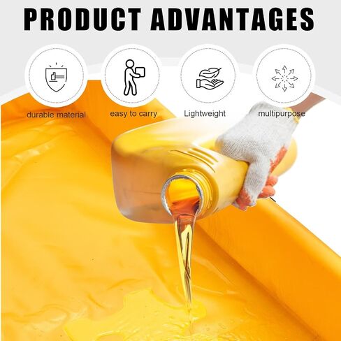 Folding Duck Pond 3'x 3' Portable Spill Containment Berm Wall Containment Berm (Yellow) in Saudi Arabia
