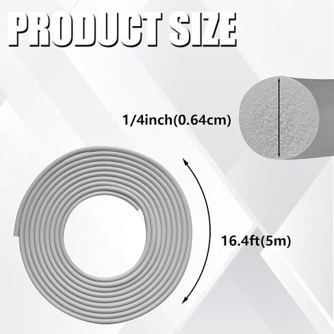Backer Rod 1/4 Inch, EPDM Rubber Foam Caulk Saver 50' White Weather Strip Seal for Concrete Joints, Wall Cracks, Driveway and Joint Fillers. in Saudi Arabia