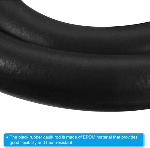 PATIKIL 3/4 Inch x 3.3 Feet Backer Rod, Foam Rope Caulk Crack Joint Filler Roll Seal Weather Strip for Home Construction, Black in Saudi Arabia