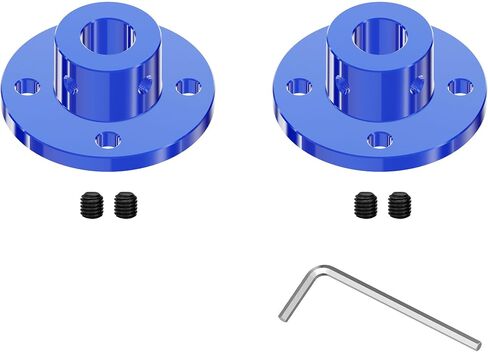 2Pcs 5mm(0.20 in) Flange Shaft Coupling, Rigid Coupling Motors Guide Support Coupler, High Hardness Connector Flanged Mount for DIY RC Model Motors Coupler with Set Screws & Wrench in Saudi Arabia
