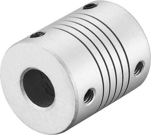 uxcell 10mm to 7mm Aluminum Alloy Shaft Coupling Flexible Coupler Motor Connector Joint L30xD25 Silver in Kuwait