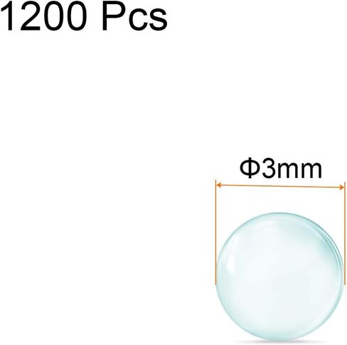 1200pcs Glass Ball Boiling Stones 3mm Soda Lime Glass Beads for Bottle Shaking Mixing, Clear in Saudi Arabia