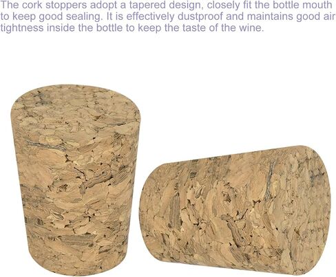 MECCANIXITY Tapered Cork, 22x17x27mm Wooden Leakproof Soft Cork Stoppers for Wine Beer Bottle Crafts Corks Plug Replacement Laboratory Supplies, Dark Wood Color, Pack of 15 in Saudi Arabia