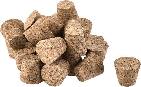YOKIVE 25 Pcs Tapered Cork Plugs, Wooden Wine Bottle Stoppers, Replacement for Jars Test Tubes (18.5x13x18mm) in Saudi Arabia
