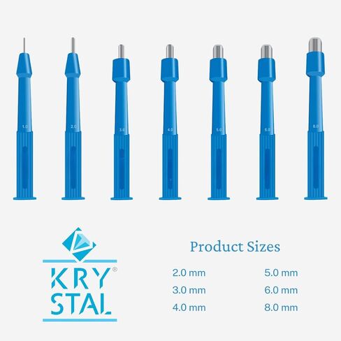 Krystal Disposable Punch Biopsy with Protective Cap, 5.0mm, Sterile, Single Punch Blade, for Medical use, Jewelry Piercing, Indivdually Packed (Box of 25) in Saudi Arabia