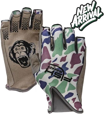 قرد السمك بعامل حماية من الأشعة فوق البنفسجية 50+، أصابع مكشوفة، سريعة الجفاف، قابلة للتنفس، نصف إصبع، جلد ثاني مناسب لصيد الأسماك، قبضة فائقة مضادة للانزلاق للرجال والنساء in Kuwait