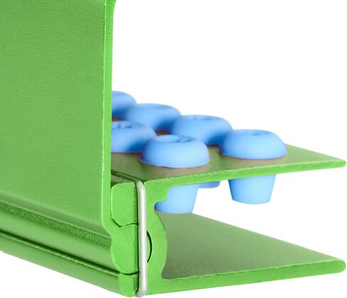 5pcs 10 Holes Dental Burs Holder Block Case with Blue Silicone Dental Autoclavable Burs Holders (Silver) in Saudi Arabia