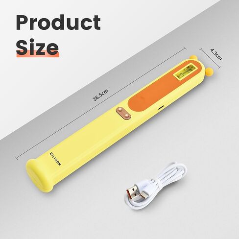 جهاز قياس ارتفاع الأطفال المنزلي بالأشعة تحت الحمراء من EILISON، جهاز قياس الارتفاع المحمول للأطفال والكبار، مقياس ارتفاع الجسم الرقمي الإلكتروني (أصفر) in Kuwait