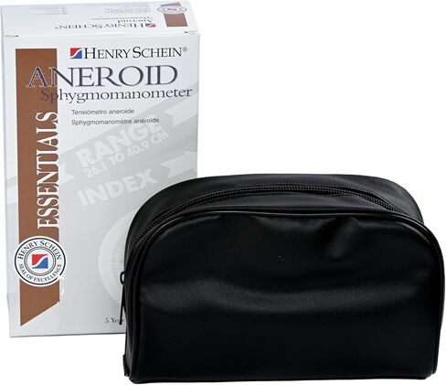 Essentials Economy Aneroid Sphygmomanometer-Large Adult, Size 12, Navy, Latex, Reusable- Comes with Leatherette Carry Case in Saudi Arabia