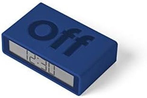 Lexon Flip+ Travel Digital Alarm Clock, Reversible On/Off Faces Small Travel Clock with LCD Display & Touch Sensor Light, Battery Operated, Rubber - Yellow in Kuwait