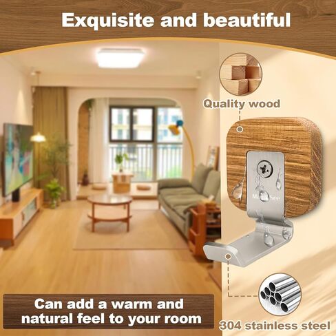 Heavy Duty Organization Magnetic Coat Hooks, Versatile Elegant Wooden Hooks to Hang Tools, Garden Hoses Ropes, Kitchenware in Warehouses, Cruise, Workshops to Keep The Space Free and Clean! in Kuwait