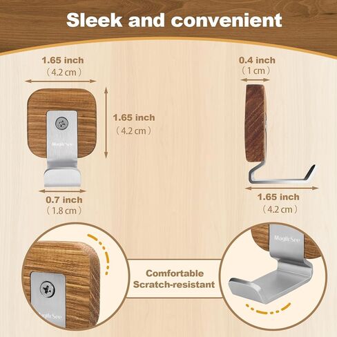 Heavy Duty Organization Magnetic Coat Hooks, Versatile Elegant Wooden Hooks to Hang Tools, Garden Hoses Ropes, Kitchenware in Warehouses, Cruise, Workshops to Keep The Space Free and Clean! in Kuwait