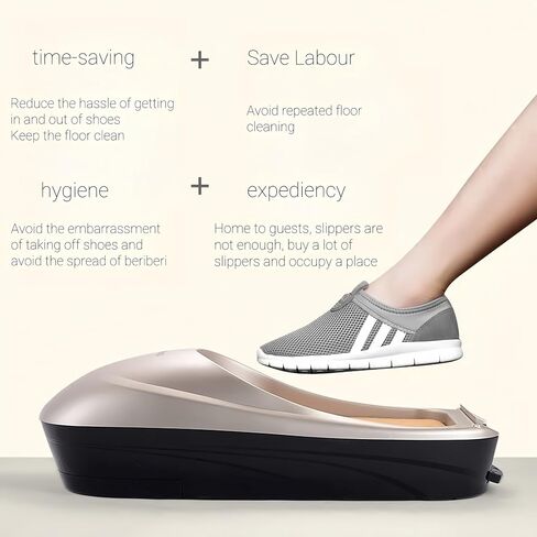 Automatic Shoe Cover dispenser - "Slip-Resistant Shoe Cover Disposable" for safe indoor environments, available in tthree styles ， fits all sizes (White) in Saudi Arabia