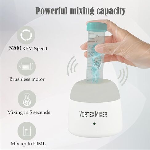 5200rpm mini Vortex Mixer paint shaker,Lab Vortex Shaker with Touch Function for Nail Polish,Eyelash shaker,Tattoo Ink,Glue Adhesives and Test Tubes (Blue) in Saudi Arabia