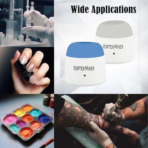 5200rpm mini Vortex Mixer paint shaker,Lab Vortex Shaker with Touch Function for Nail Polish,Eyelash shaker,Tattoo Ink,Glue Adhesives and Test Tubes (Blue) in Saudi Arabia
