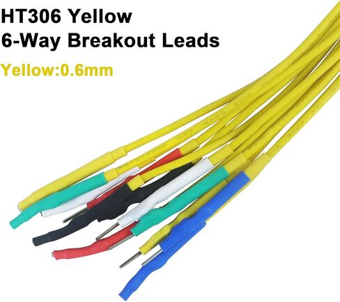 HT306 Universal Breakout Leads, 6 Channel Test Lead Set for Automotive Oscilloscope Diagnostic (0.6mm Yellow) in Saudi Arabia