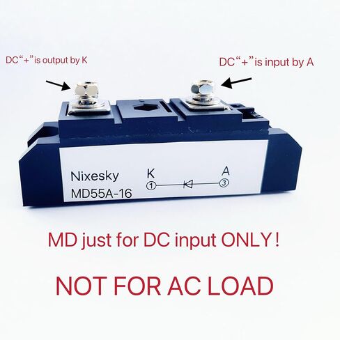 Solar Diode Anti-Reverse One Way Diode 12V 1 Way Diodes MD 55A(50Amp)-16 (MD 55A) in Saudi Arabia