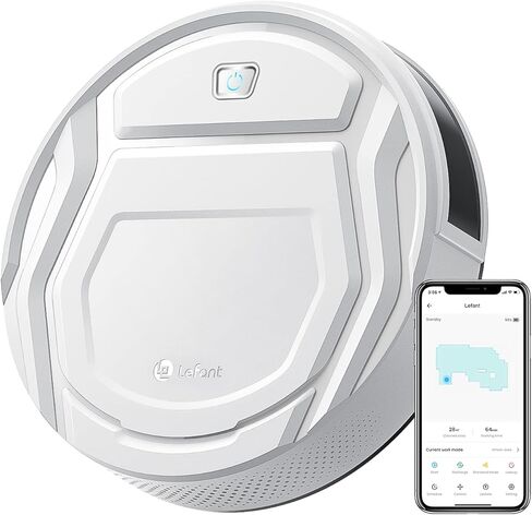 Lefant Robot Vacuum Cleaner, 6 Cleaning Modes, Schedule Time, WiFi/APP/Alexa, 2200Pa Suction, 120 Min Runtime, Self-Charging Robotic Vacuum, Slim, Quiet, Ideal for Pet Hair, Hard Floors(M210 Pro) in Saudi Arabia