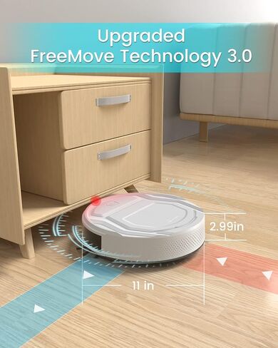 Lefant Robot Vacuum Cleaner, 6 Cleaning Modes, Schedule Time, WiFi/APP/Alexa, 2200Pa Suction, 120 Min Runtime, Self-Charging Robotic Vacuum, Slim, Quiet, Ideal for Pet Hair, Hard Floors(M210 Pro) in Saudi Arabia