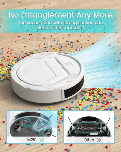 Lefant Robot Vacuum Cleaner, 6 Cleaning Modes, Schedule Time, WiFi/APP/Alexa, 2200Pa Suction, 120 Min Runtime, Self-Charging Robotic Vacuum, Slim, Quiet, Ideal for Pet Hair, Hard Floors(M210 Pro) in Saudi Arabia