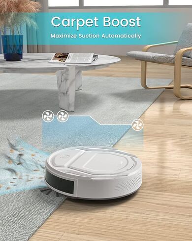 Lefant Robot Vacuum Cleaner, 6 Cleaning Modes, Schedule Time, WiFi/APP/Alexa, 2200Pa Suction, 120 Min Runtime, Self-Charging Robotic Vacuum, Slim, Quiet, Ideal for Pet Hair, Hard Floors(M210 Pro) in Saudi Arabia