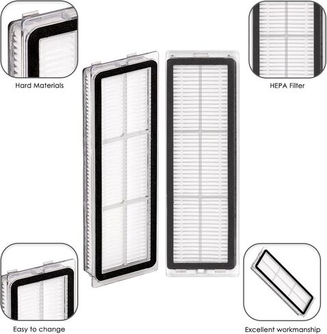 (4 Pieces) HEPA Filter Compatible With Dreametech L10s Ultra, L10s Pro, L10 Ultra, Z10 Pro, S10, S10 PRO, S10 PLUS, B101CN, 1C, W10, X10+, L10 + plus, Z10 pro, D10 PLUS, Replacement Filters in Kuwait