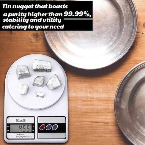 1 Pound Tin Nugget Raw Tin Metal, 99.99% Pure Metal Tin Block Tin Shot Lump Semisphere for Experiments Production Metal Fittings in Saudi Arabia
