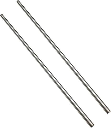 2Pcs Titanium Round Rod Dia 4mm 0.157"" Length 420mm 16.535""，Solid TC4 Titanium Rod, Silver gray in Kuwait