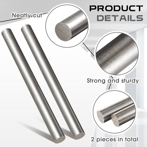 2 Pcs 12L14 Steel Bar 0.75" Diameter, 12" Length Round Stock Steel Rod 12L14 Steel Round Bar for Craft Accessories Tool in Saudi Arabia