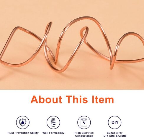 uxcell 99.9% Soft Copper Wire(13 Gauge, 49 FT), 0.8 Pound Spool Pure Copper Wire for Jewelry Making, Craft, Decorations in Saudi Arabia