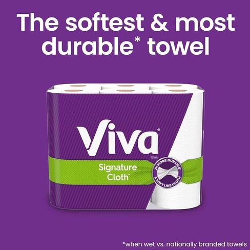 Viva Signature Cloth Paper Towels, Task Size - 24 Super Rolls (4 Packs of 6), 81 Sheets per Roll in Saudi Arabia