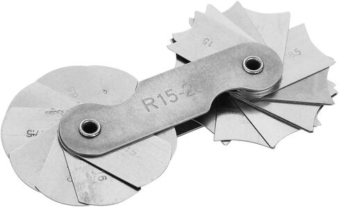 مقياس نصف القطر، R0.3-1.5/ R1-6.5/ R7-14.5/ R15-25 // R25-50/R52-100MM مقياس نصف قطر من الفولاذ المقاوم للصدأ (R15-25MM) in Saudi Arabia
