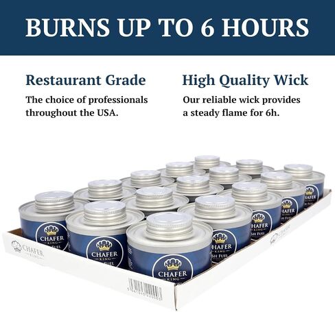 15 Pack (for Price of 12) - 6 Hour Chafing Fuel Cans, Food Warmers for Parties, Chafing Dish, Buffet Set, Sterno cans Alternative in Saudi Arabia
