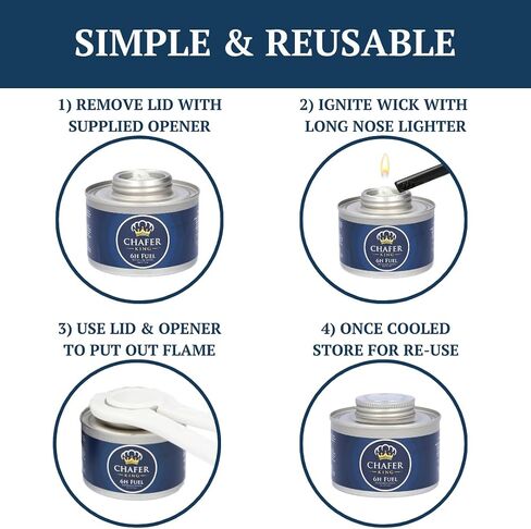 15 Pack (for Price of 12) - 6 Hour Chafing Fuel Cans, Food Warmers for Parties, Chafing Dish, Buffet Set, Sterno cans Alternative in Saudi Arabia